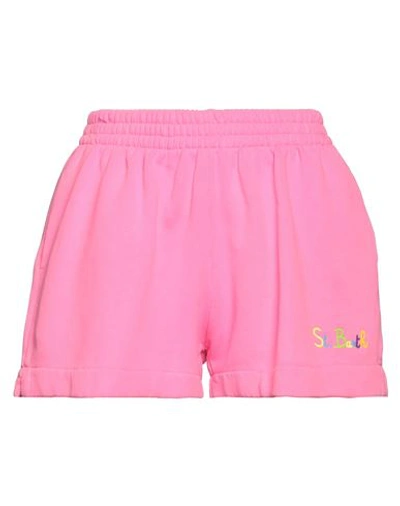 Mc2 Saint Barth Woman Shorts & Bermuda Shorts Fuchsia Size S Cotton In Pink