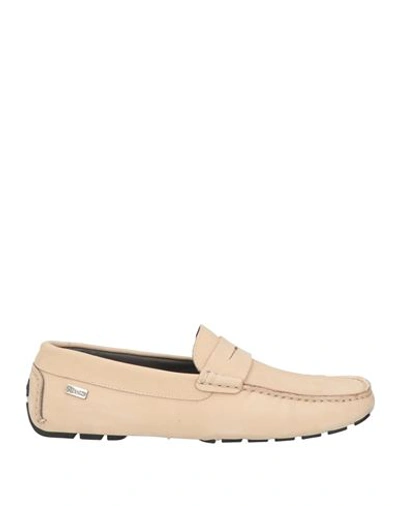 Pollini Man Loafers Beige Size 12 Leather