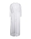 Peserico Woman Midi Dress White Size 10 Cotton In White