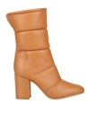 Gianvito Rossi Woman Ankle Boots Camel Size 8 Leather In Beige