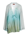 Missoni Woman Cardigan Turquoise Size L Viscose, Polyester In Blue