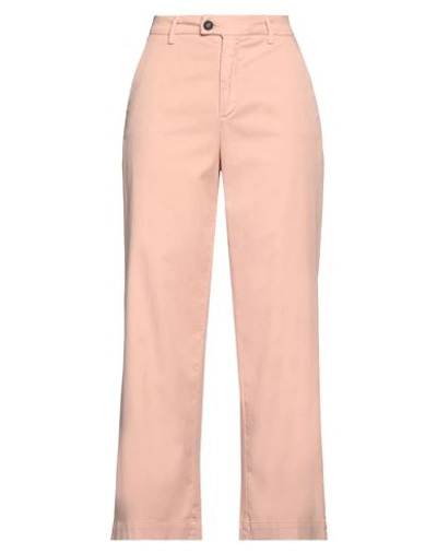 Roy Rogers Roÿ Roger's Woman Cropped Pants Pink Size 32 Cotton, Lyocell, Elastane