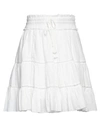 Isabel Marant Étoile Marant Étoile Woman Mini Skirt White Size 2 Cotton, Linen, Viscose