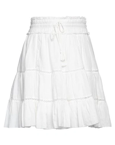 Marant Etoile Marant Étoile Woman Mini Skirt White Size 8 Cotton, Linen, Viscose