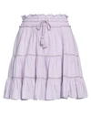 Marant Etoile Lioline Cotton Blend Gauze Mini Skirt In Lilac