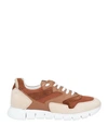 Pollini Man Sneakers Brown Size 12 Leather In Brown