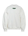 Oamc Man Sweatshirt White Size S Organic Cotton, Elastane In White