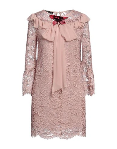 W Les Femmes By Babylon Woman Mini Dress Pink Size 10 Polyamide