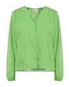 Même Road Woman Shirt Green Size 8 Cotton