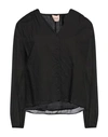 Même Road Woman Shirt Black Size 4 Cotton In Black