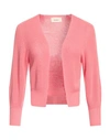 Vicolo Woman Cardigan Pink Size Onesize Viscose, Polyamide
