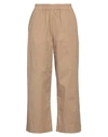 Another Label Woman Pants Camel Size 8 Cotton, Elastane In Beige