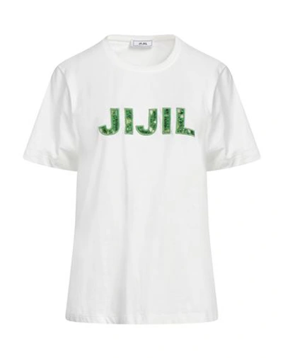 Jijil Woman T-shirt White Size 8 Cotton