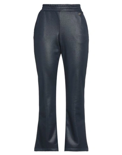 Paola T. Woman Pants Midnight Blue Size M Polyester, Cotton
