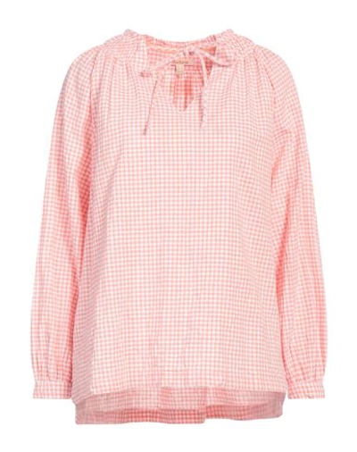 Barbour Woman Top Pink Size 8 Cotton, Linen