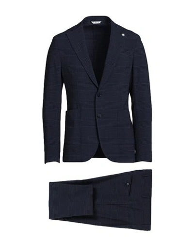Manuel Ritz Man Suit Midnight Blue Size 38 Virgin Wool, Polyester, Elastane