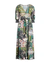 Connor & Blake Woman Maxi Dress Green Size M Cotton In Green