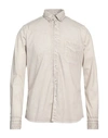 Ploumanac'h Man Shirt Dove Grey Size 15 ¾ Cotton, Elastane
