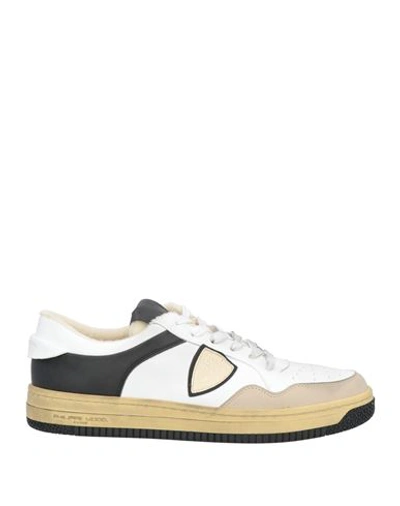 Philippe Model Man Sneakers White Size 10 Leather, Textile Fibers