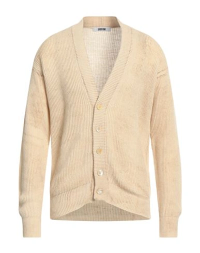 Mauro Grifoni Grifoni Man Cardigan Beige Size 42 Linen, Cotton