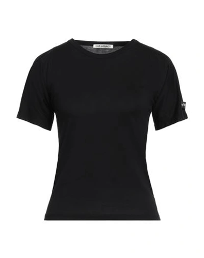 Our Legacy Woman T-shirt Black Size 10 Cotton