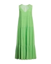 Max Mara Studio Woman Maxi Dress Acid Green Size 10 Cotton, Silk