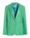 Diana Gallesi Woman Blazer Green Size 12 Polyester