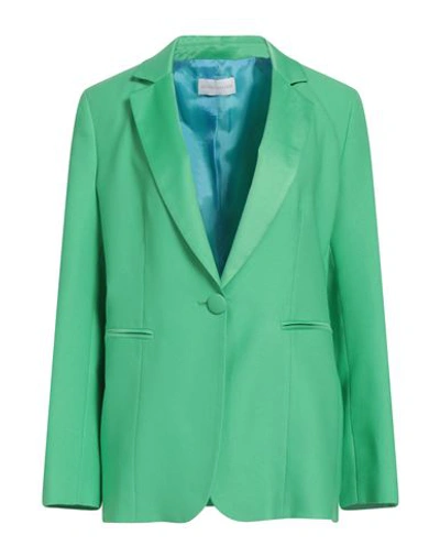 Diana Gallesi Woman Blazer Green Size 12 Polyester
