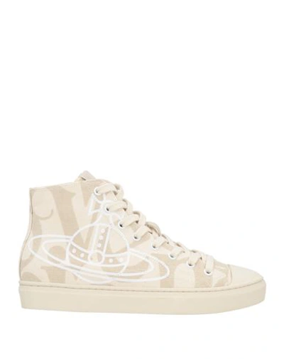 Vivienne Westwood Woman Sneakers Beige Size 9 Cotton