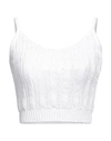 Peserico Woman Top White Size 4 Cotton, Polyester
