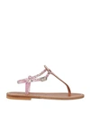 Kjacques K. Jacques St. Tropez Woman Thong Sandal Lilac Size 11 Textile Fibers In Purple
