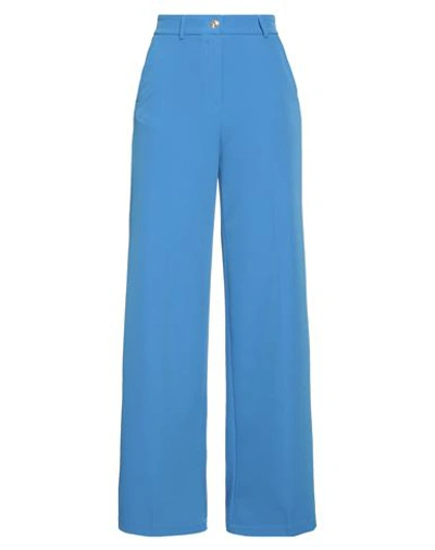 Liu •jo Woman Pants Azure Size 4 Polyester, Elastane In Blue