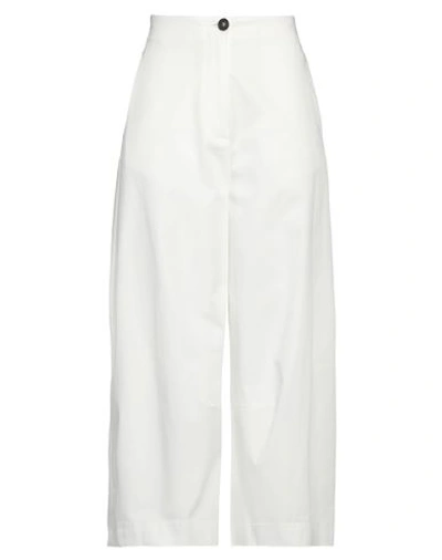 Neirami Woman Pants Off White Size M Cotton