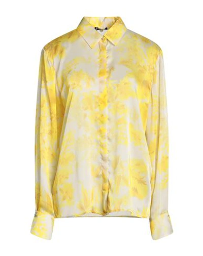 Liu •jo Woman Shirt Yellow Size 10 Polyester