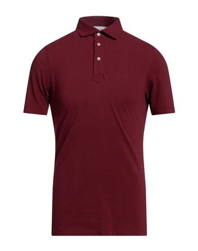 Brunello Cucinelli Man Polo Shirt Burgundy Size Xxl Cotton In Red
