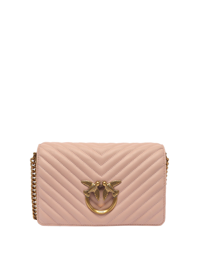 Pinko Love Click Classic Bag In Pink