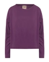 Même Road Woman T-shirt Purple Size 4 Cotton