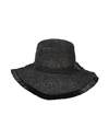 Catarzi 1910 Woman Hat Black Size 7 ⅛ Viscose