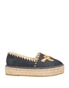 ESPADRILLES ESPADRILLES WOMAN ESPADRILLES MIDNIGHT BLUE SIZE 6 LEATHER