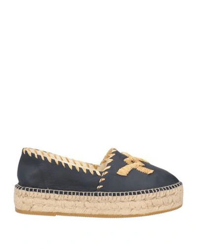 Espadrilles Woman  Midnight Blue Size 11 Leather