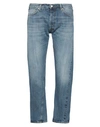 Fortela Man Denim Pants Blue Size 34 Cotton In Blue