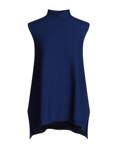 Christian Wijnants Woman Turtleneck Blue Size M Merino Wool