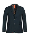 Bharnaba Man Blazer Navy Blue Size 44 Polyester, Viscose, Elastane In Navy Blue