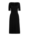 ERMANNO SCERVINO ERMANNO SCERVINO WOMAN MIDI DRESS BLACK SIZE 10 VISCOSE, ACETATE