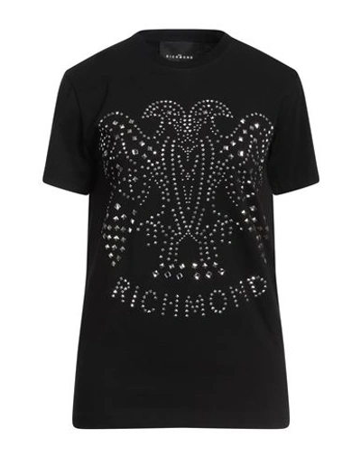 John Richmond Woman T-shirt Black Size L Cotton