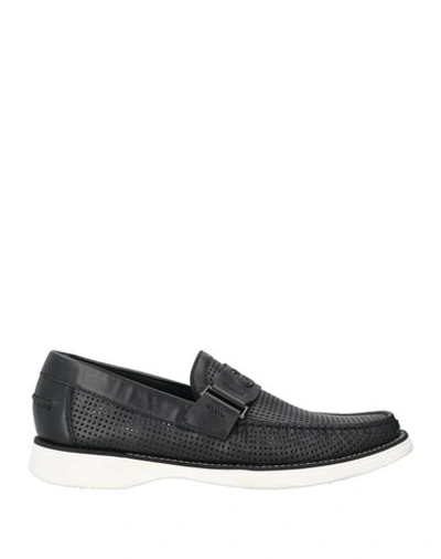 Baldinini Man Loafers Black Size 13 Leather In Black