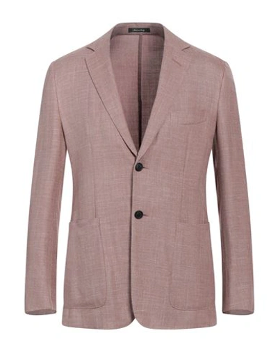 Dunhill Man Blazer Pastel Pink Size 40 Wool, Mulberry Silk, Linen