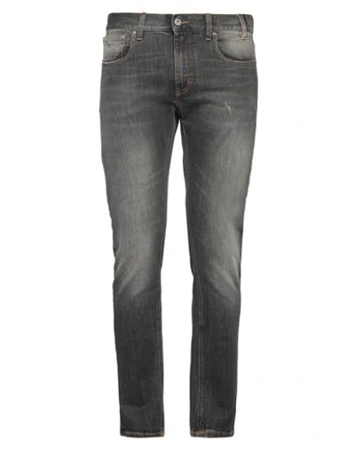Novemb3r Man Jeans Steel Grey Size 34 Cotton, Elastane