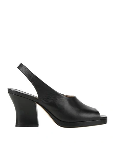 Silvia Rossini Woman Sandals Black Size 10 Leather