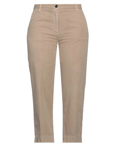 Nine In The Morning Woman Pants Khaki Size 29 Cotton In Beige